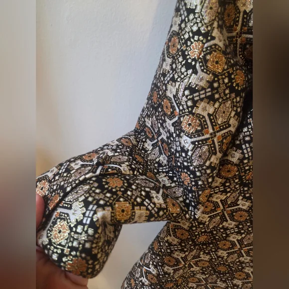 Sandro Ayan Metallic Jacquard Blazer - Picture 12 of 13